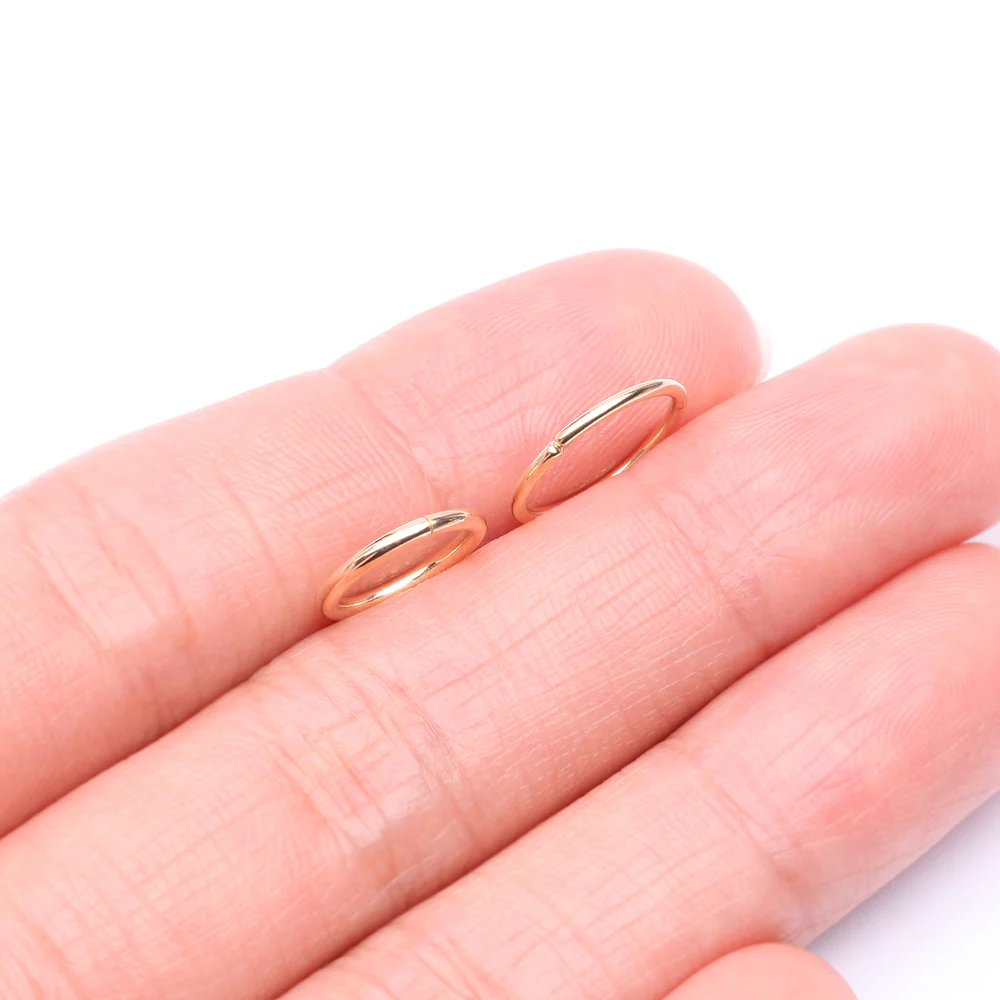 14 Karat Gold Basic Bendable Hoop Ring - Image 4
