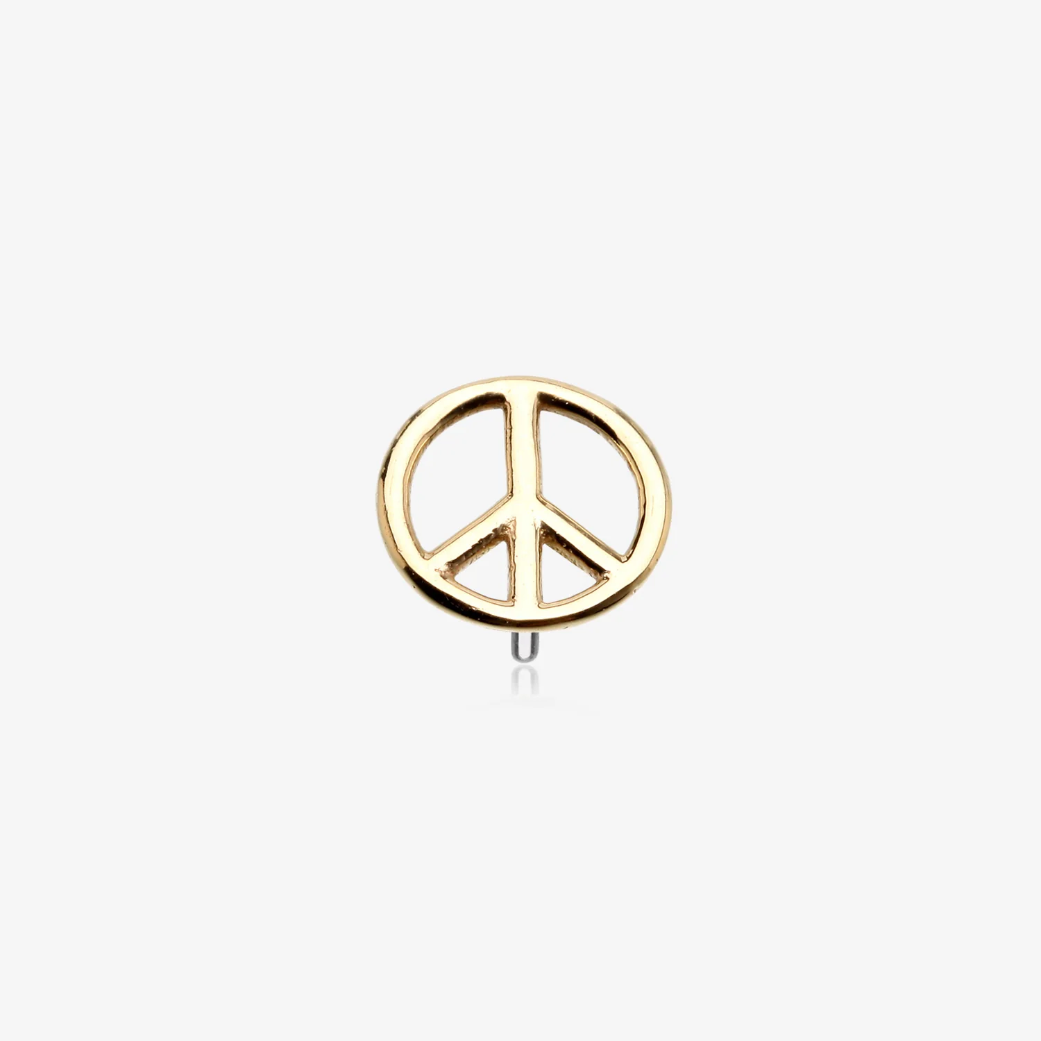 14 Karat Gold OneFit Threadless Peace Sign Top Part