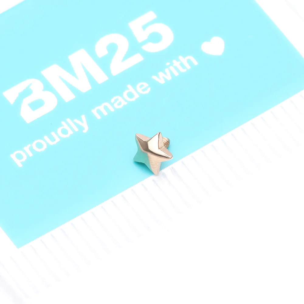 14 Karat Gold Star Dermal Anchor Top - Image 5