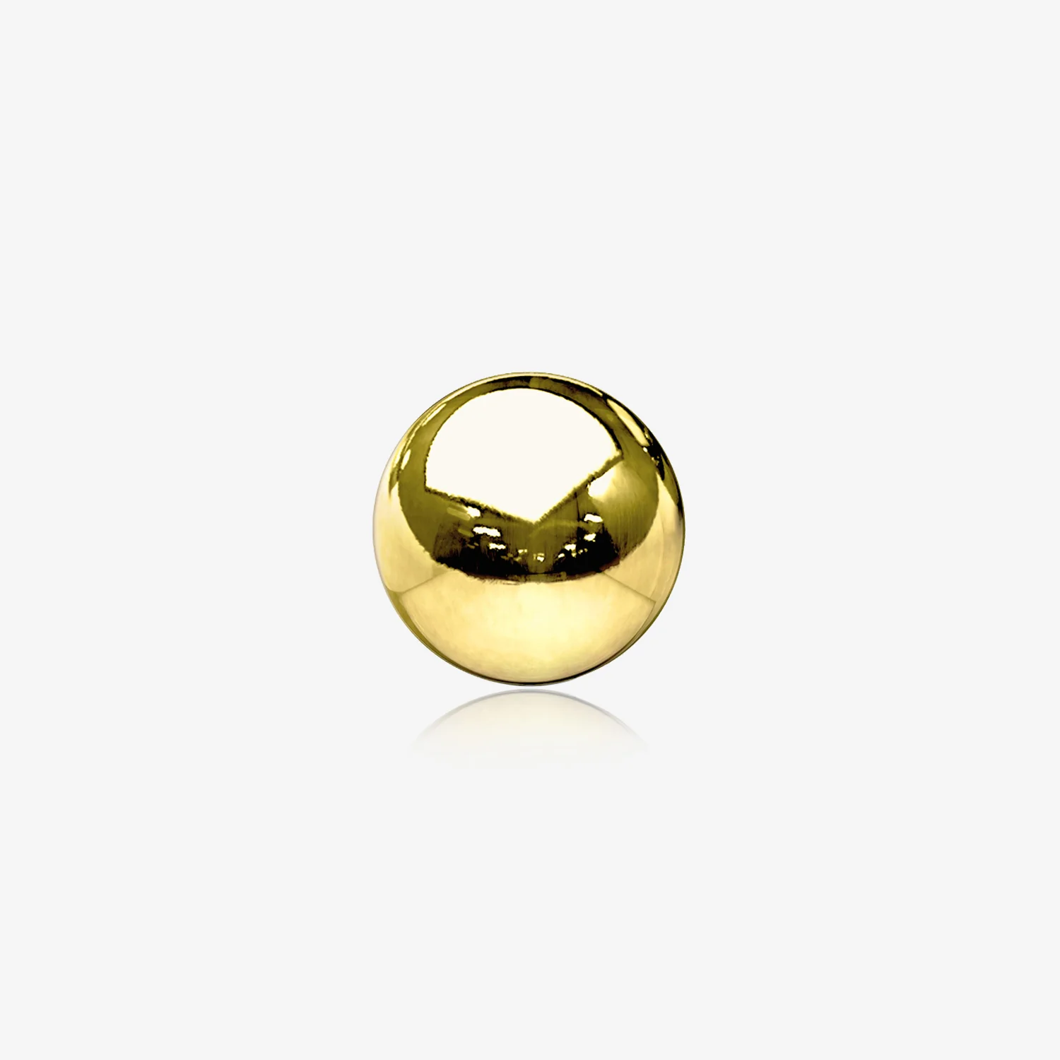 14 Karat Gold Threaded Solid Ball Top Part