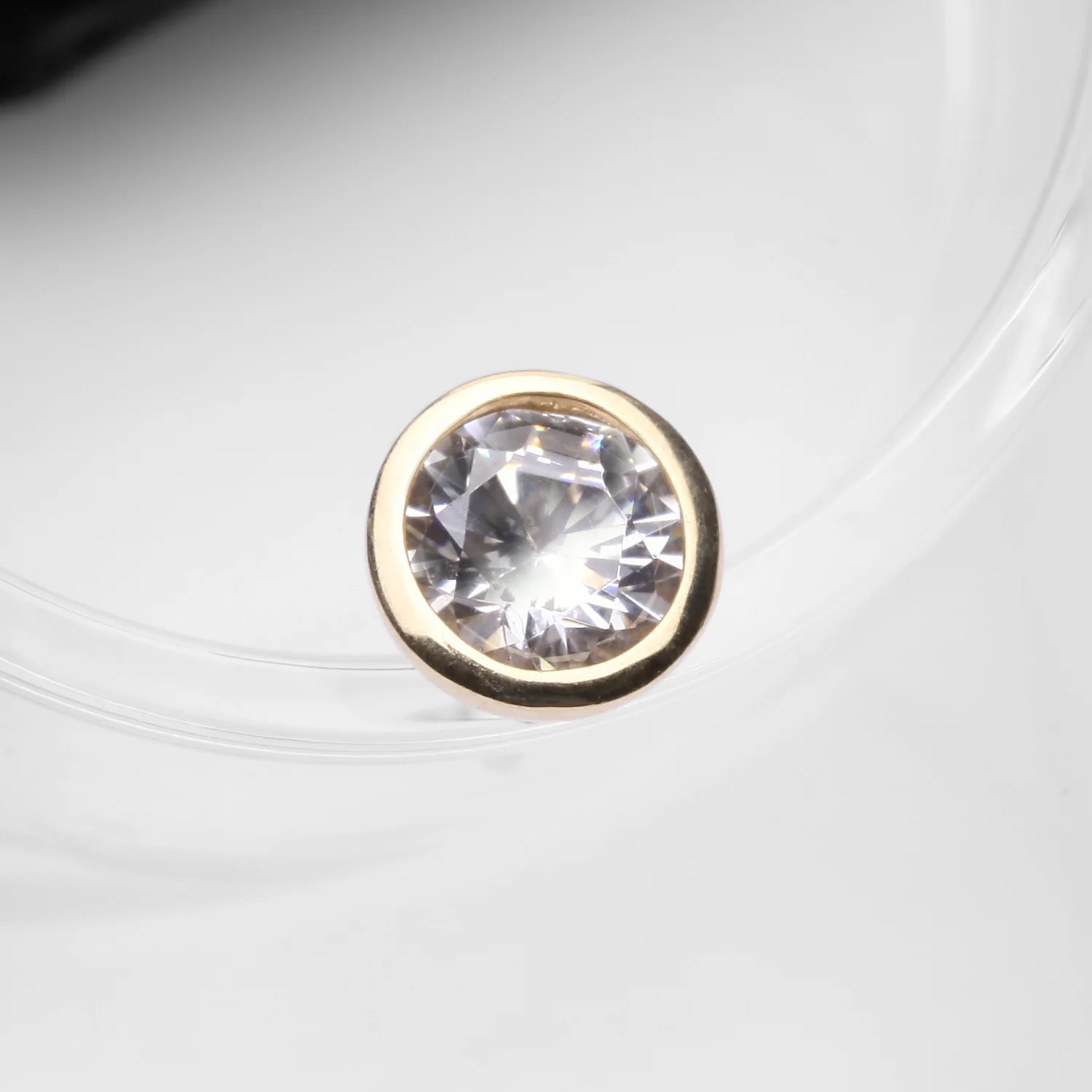 14 Karat Gold OneFit Threadless Bezel Set Gem Top Part - Image 2