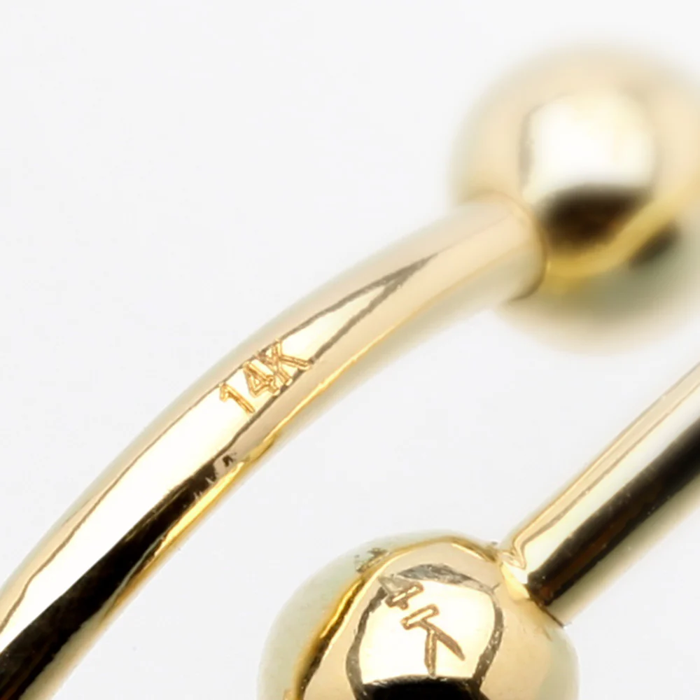14 Karat Gold OneFit Threadless Solid Ball Top Part - Image 4