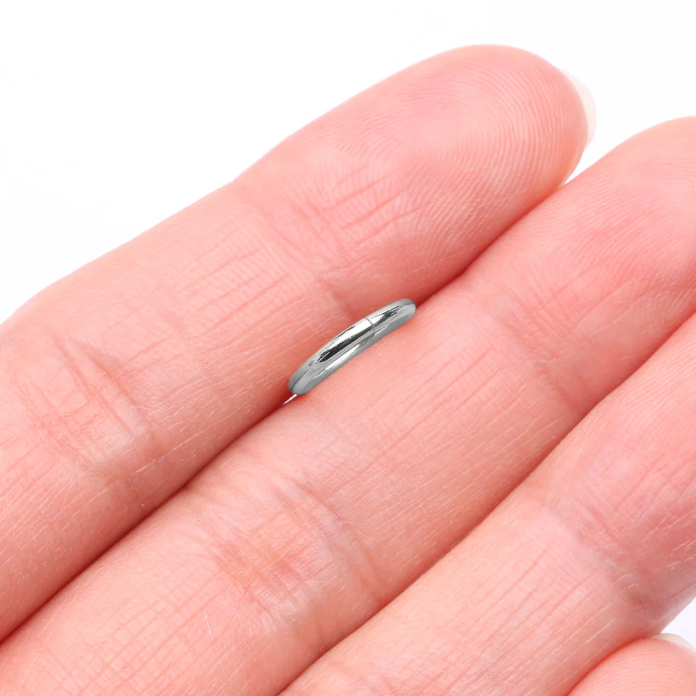14 Karat White Gold Basic Bendable Hoop Ring - Image 3