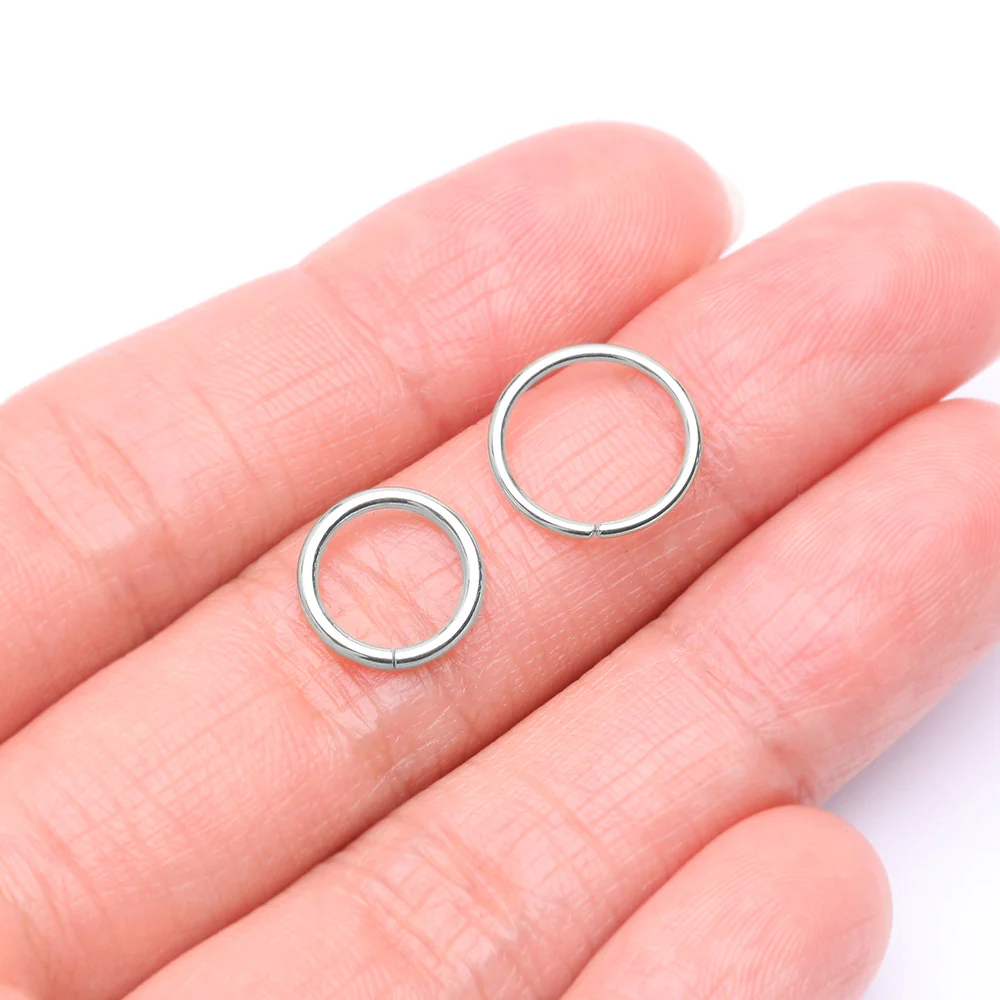 14 Karat White Gold Basic Bendable Hoop Ring - Image 4