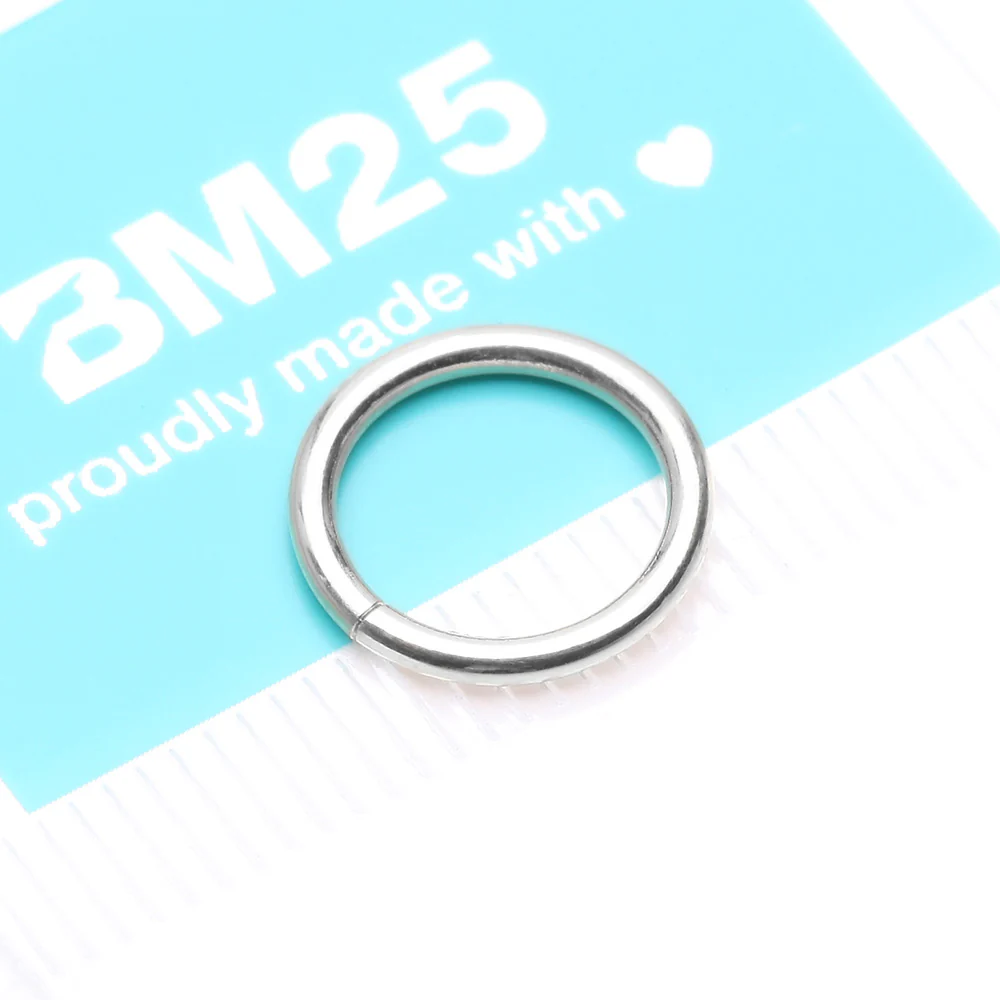 14 Karat White Gold Basic Bendable Hoop Ring - Image 5