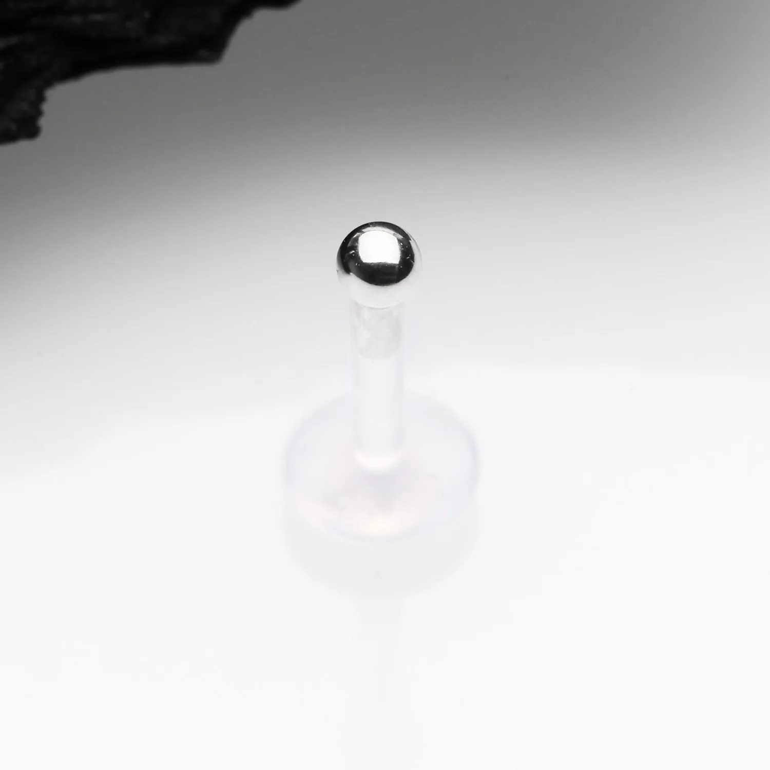 14 Karat White Gold Push-In Ball Top Bio-Flex Labret - Image 2