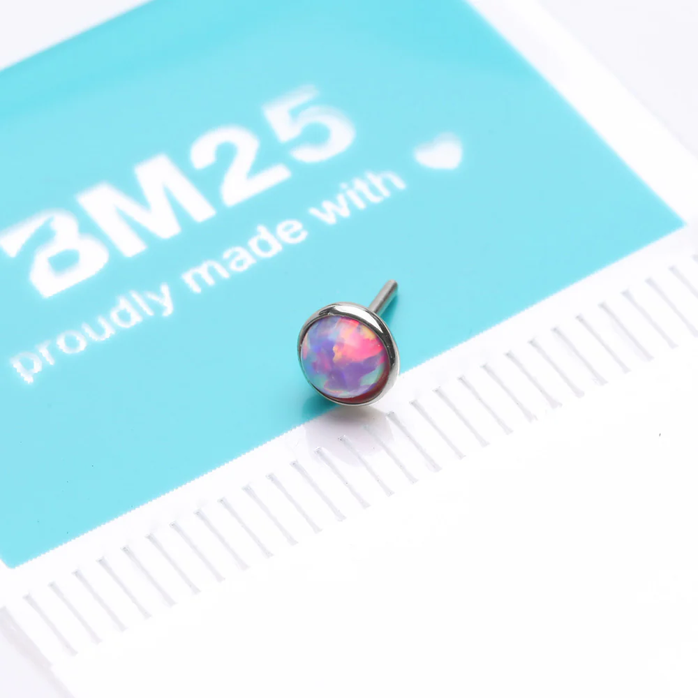 14 Karat White Gold OneFit Threadless Bezel Fire Opal Top Part - Image 4