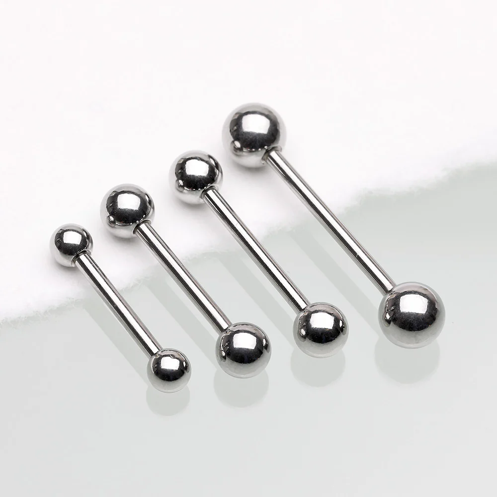 4 Pcs of Assorted Size Trial Steel Nipple Barbell Pack