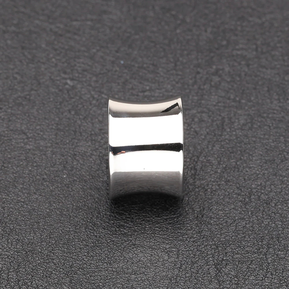 A Pair of Basic Steel Solid Double Flared Ear Gauge Plug - Image 3
