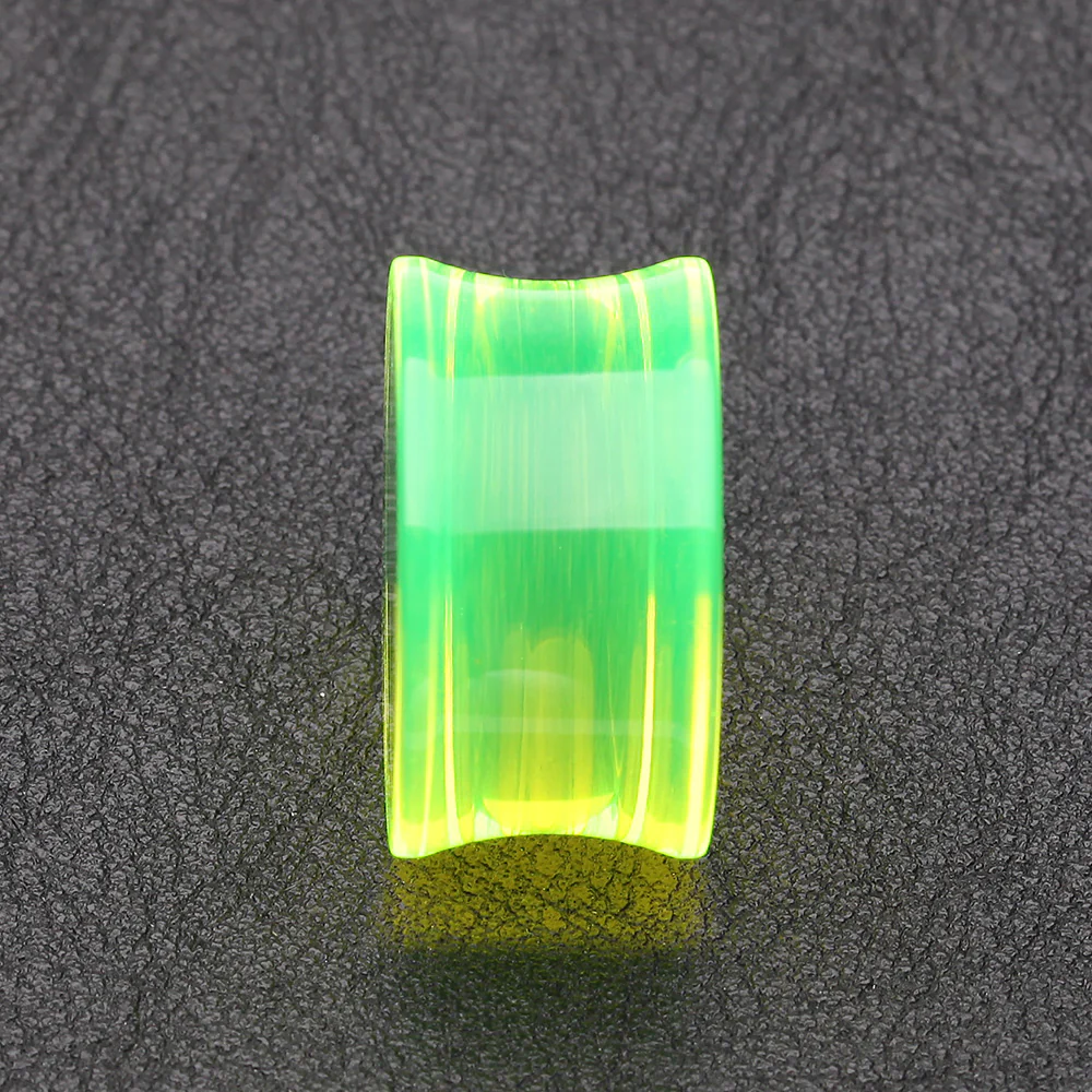 A Pair of Basic UV Acrylic Double Flared Ear Gauge Plug - Image 3