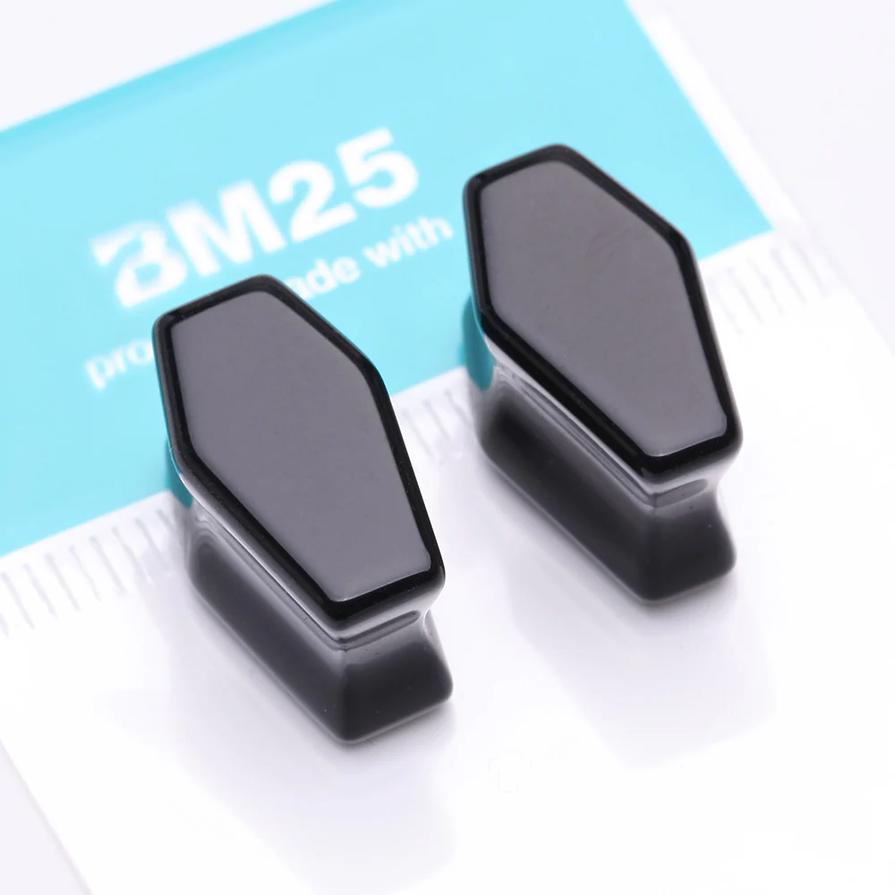 A Pair of Black Agate Stone Casket Double Flared Plug - Image 4