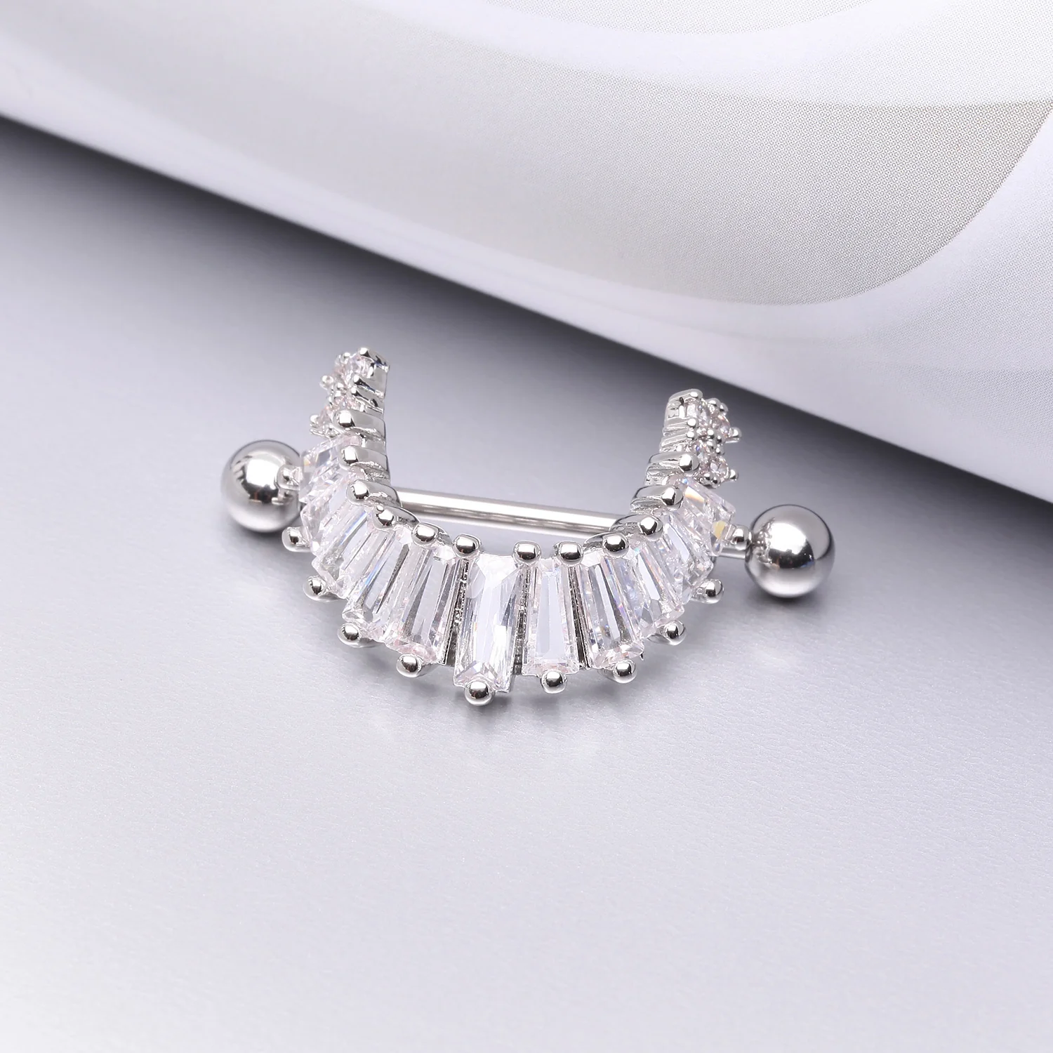 A Pair of Brilliant Maya Goddess Sparkle Dangle Nipple Shield - Image 2