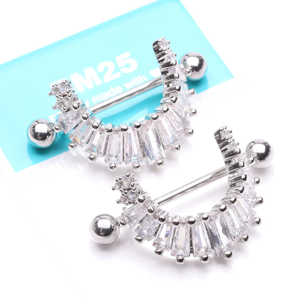 A Pair of Brilliant Maya Goddess Sparkle Dangle Nipple Shield - Image 5