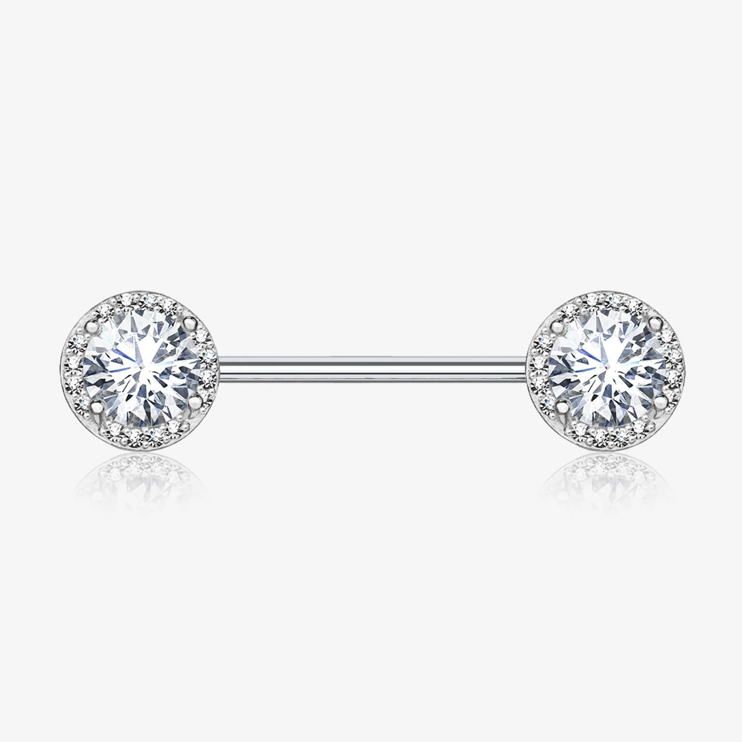 A Pair of Brilliant Multi-Gem Sparkle Nipple Barbell