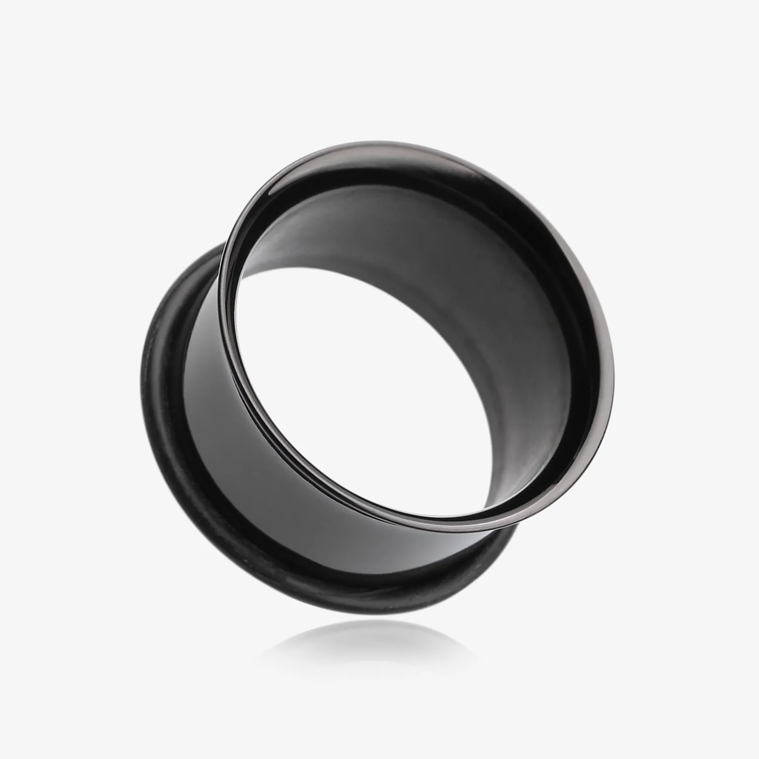 A Pair of Blackline Steel Single Flared Ear Gauge Tunnel Plug