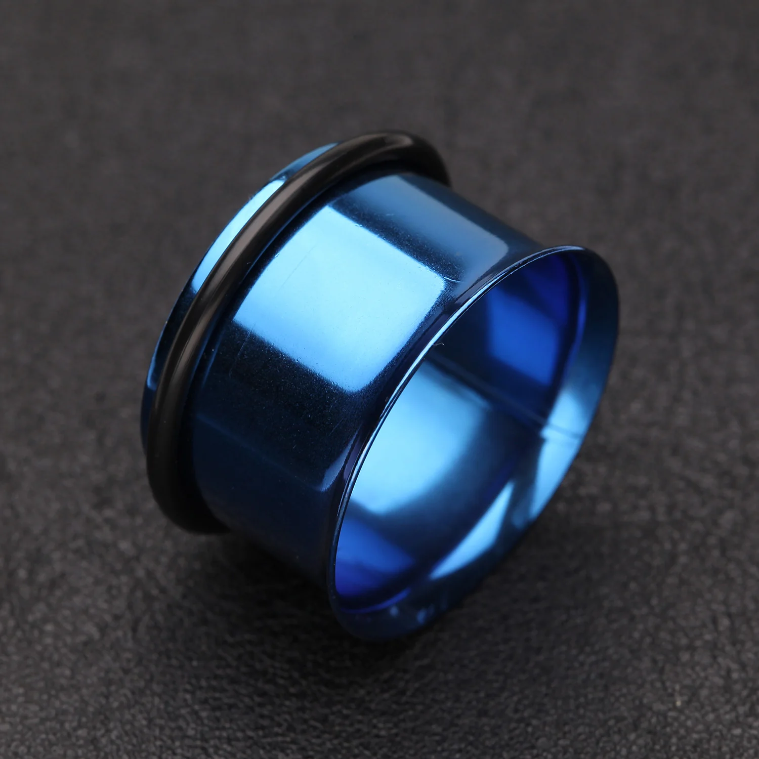 A Pair of Colorline Single Flared Ear Gauge Tunnel Plug - Image 2