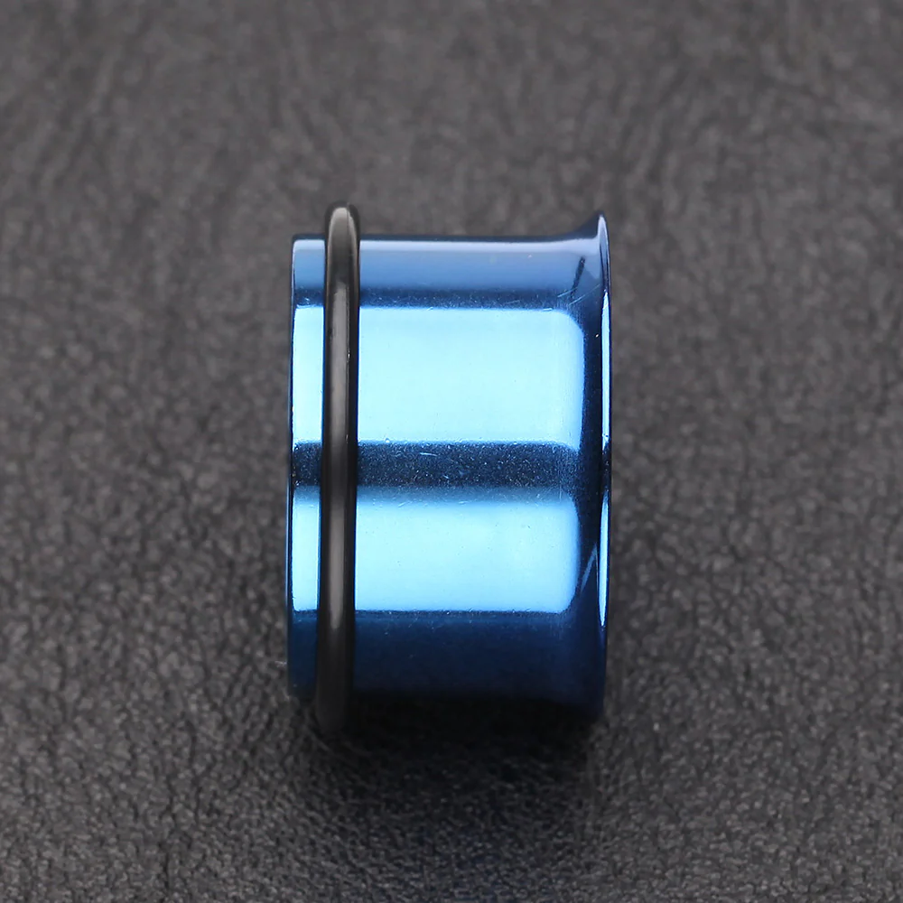 A Pair of Colorline Single Flared Ear Gauge Tunnel Plug - Image 3
