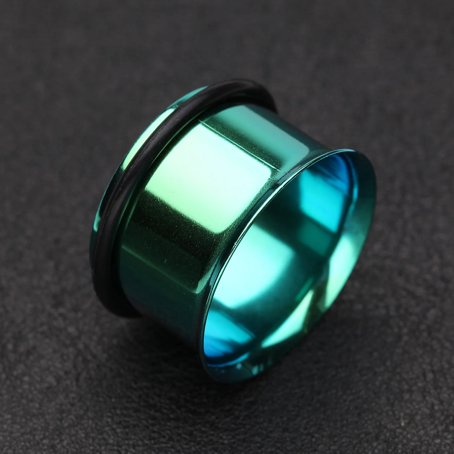 A Pair of Colorline Single Flared Ear Gauge Tunnel Plug - Image 2