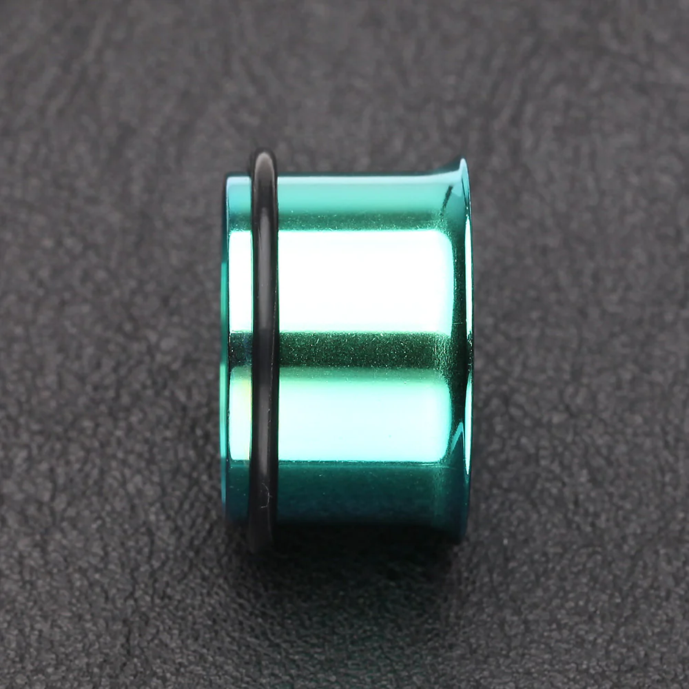 A Pair of Colorline Single Flared Ear Gauge Tunnel Plug - Image 3
