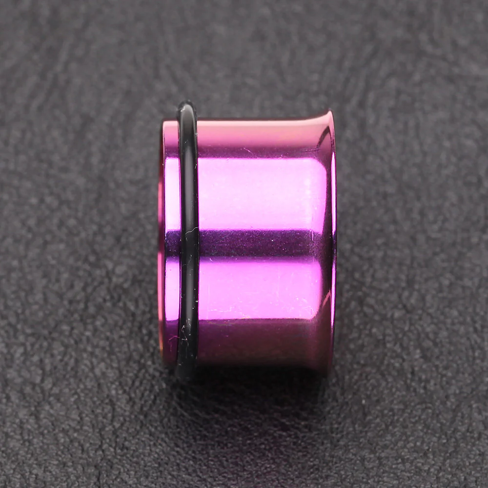 A Pair of Colorline Single Flared Ear Gauge Tunnel Plug - Image 3
