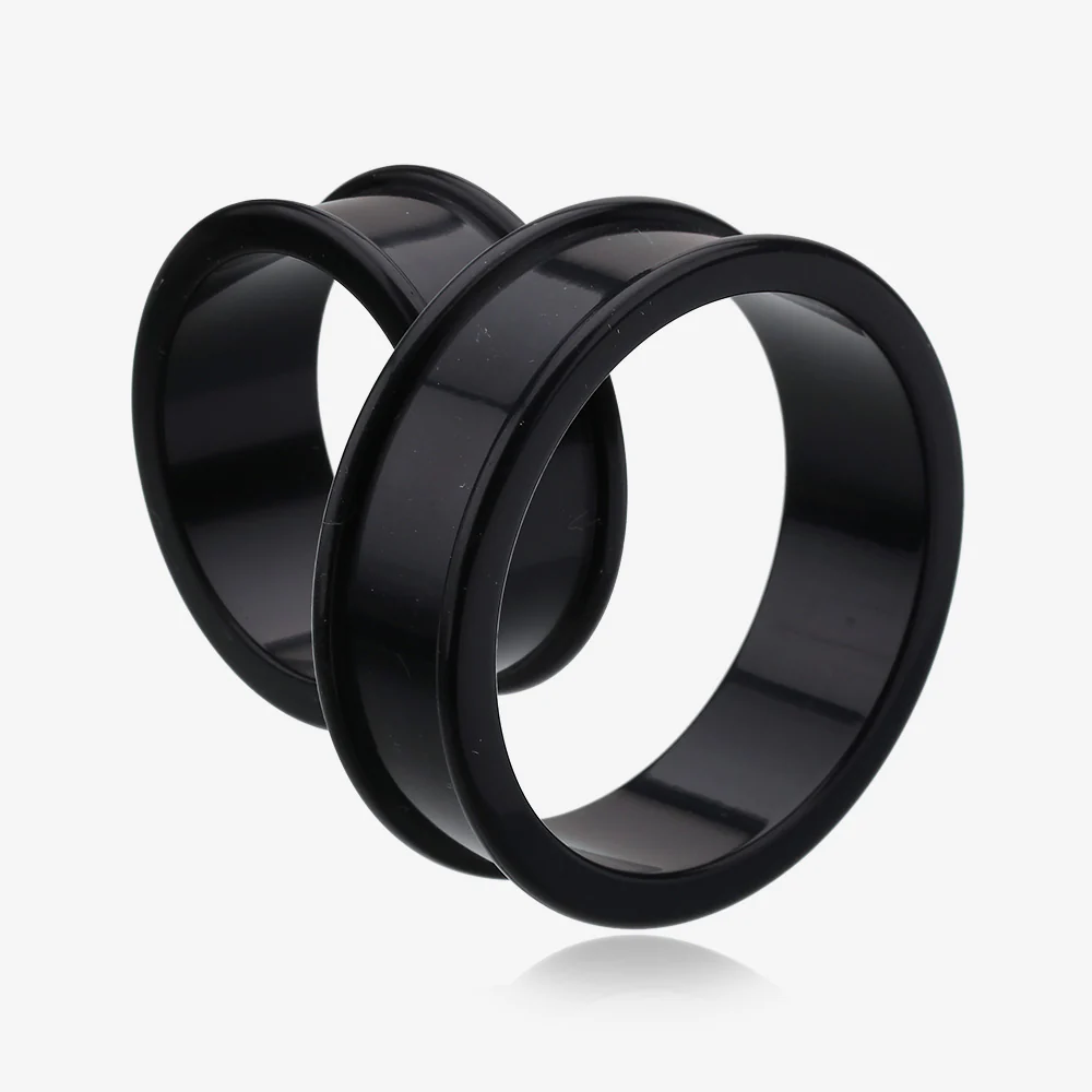 A Pair of Flexible Silicone Double Flared Ear Gauge Tunnel Plug - Image 6