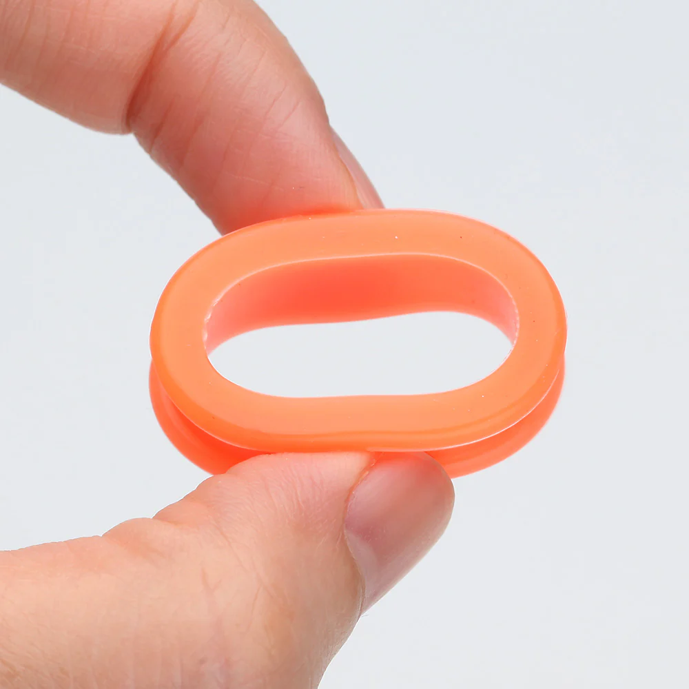 A Pair of Flexible Silicone Double Flared Ear Gauge Tunnel Plug - Image 3