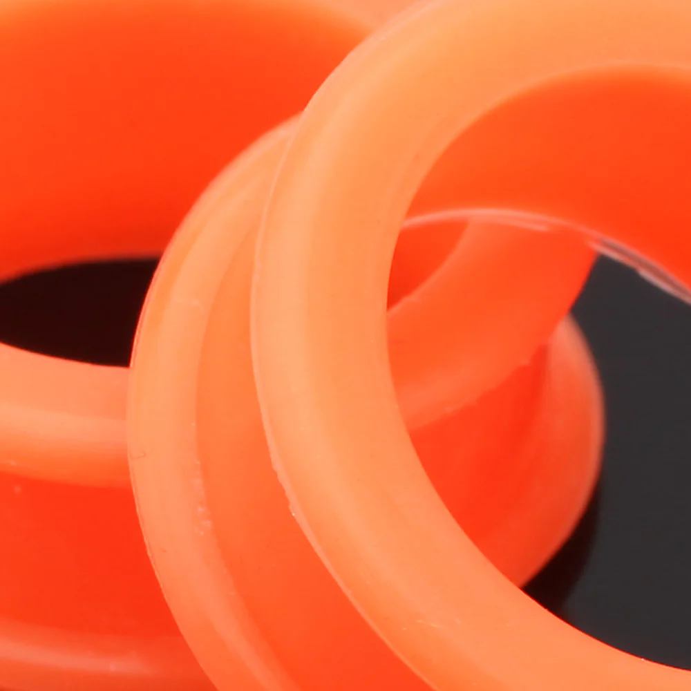 A Pair of Flexible Silicone Double Flared Ear Gauge Tunnel Plug - Image 5