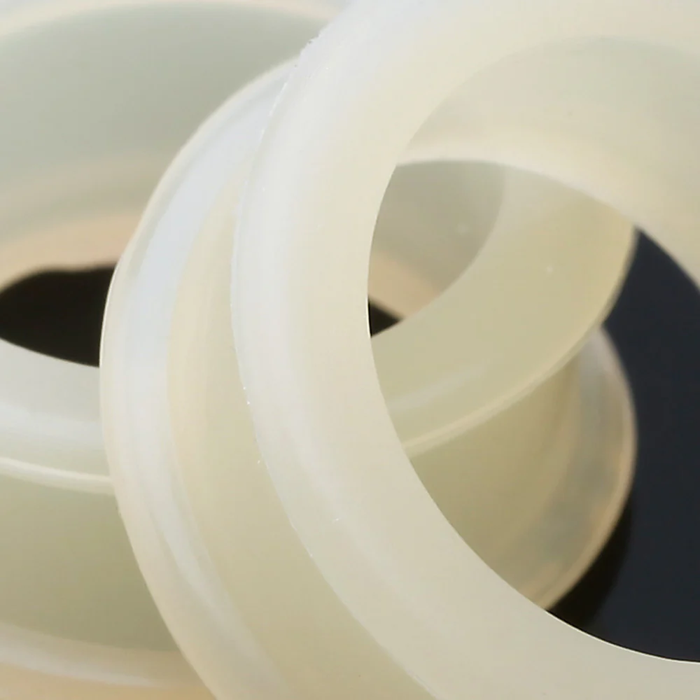 A Pair of Flexible Silicone Double Flared Ear Gauge Tunnel Plug - Image 5