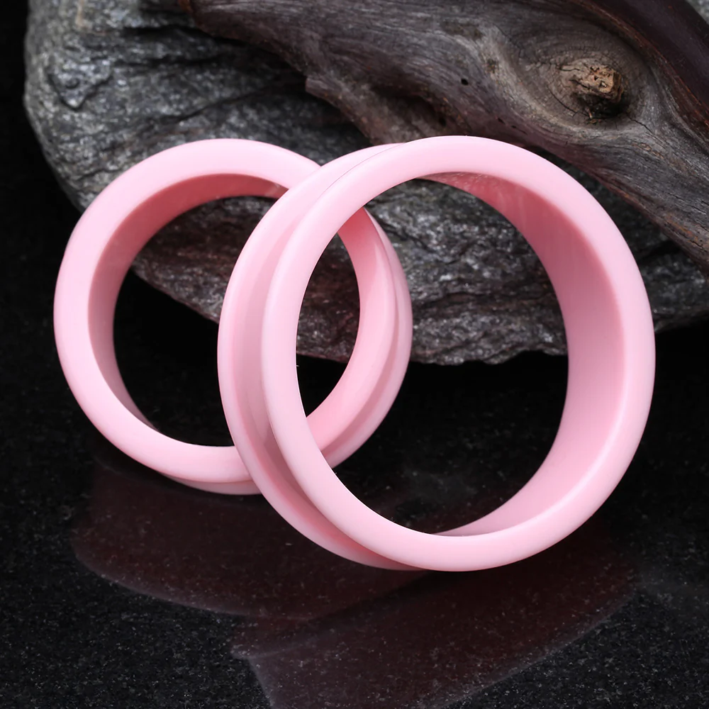 A Pair Of Soft Pastel Silicone Double Flared Tunnel Plug - Image 5
