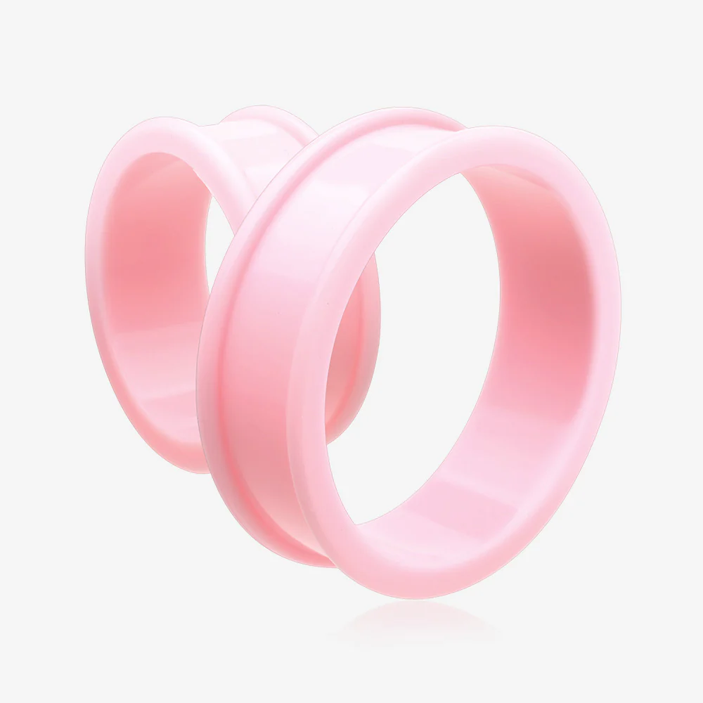 A Pair Of Soft Pastel Silicone Double Flared Tunnel Plug - Image 6