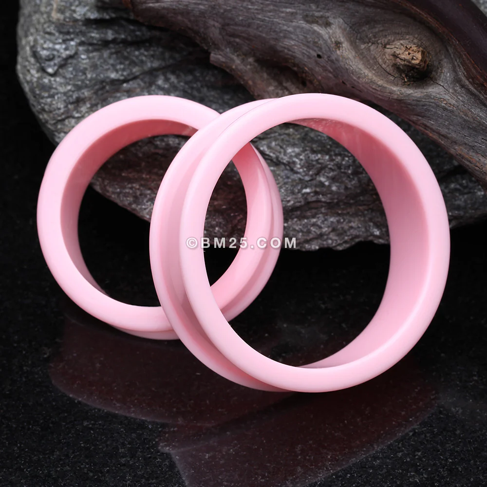 A Pair Of Soft Pastel Silicone Double Flared Tunnel Plug - Image 7