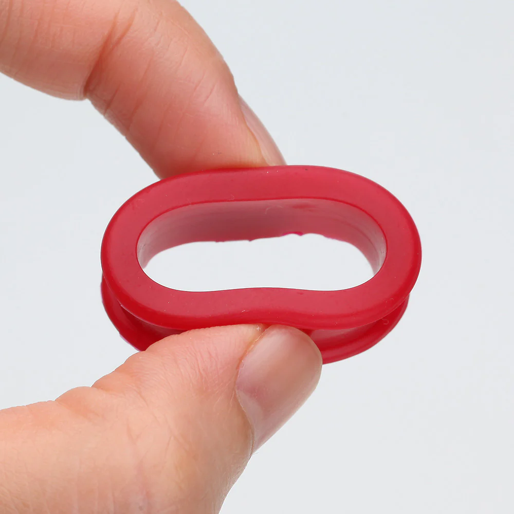 A Pair of Flexible Silicone Double Flared Ear Gauge Tunnel Plug - Image 3
