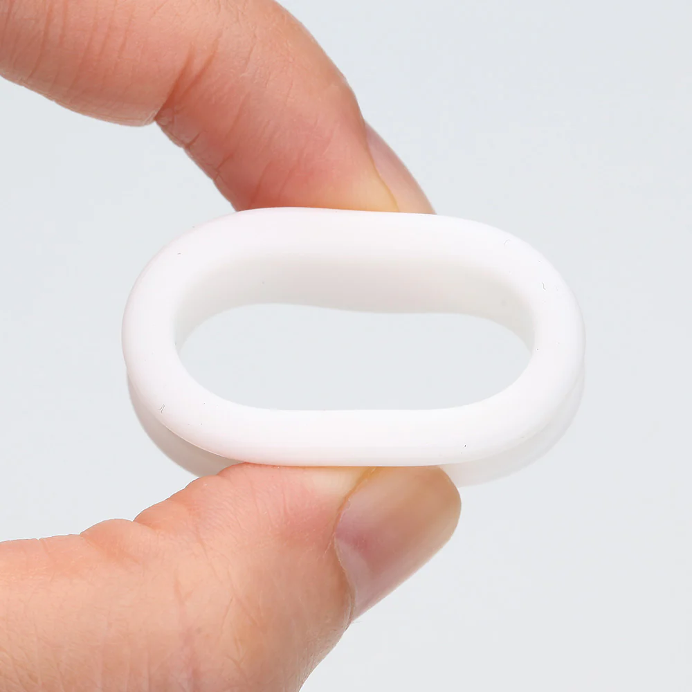 A Pair of Flexible Silicone Double Flared Ear Gauge Tunnel Plug - Image 3