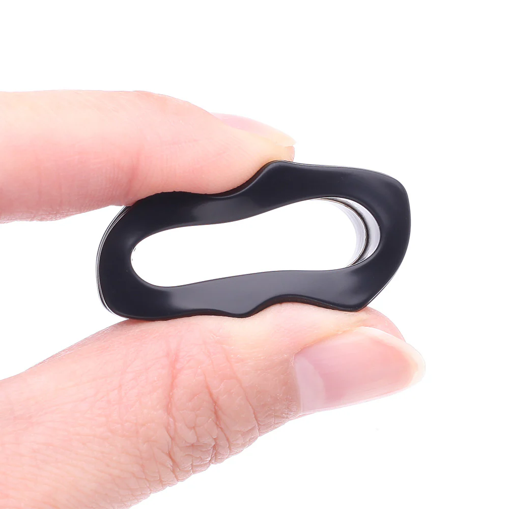 A Pair of Hexagon Bolt Flexible Silicone Double Flared Ear Gauge Tunnel Plug - Image 4