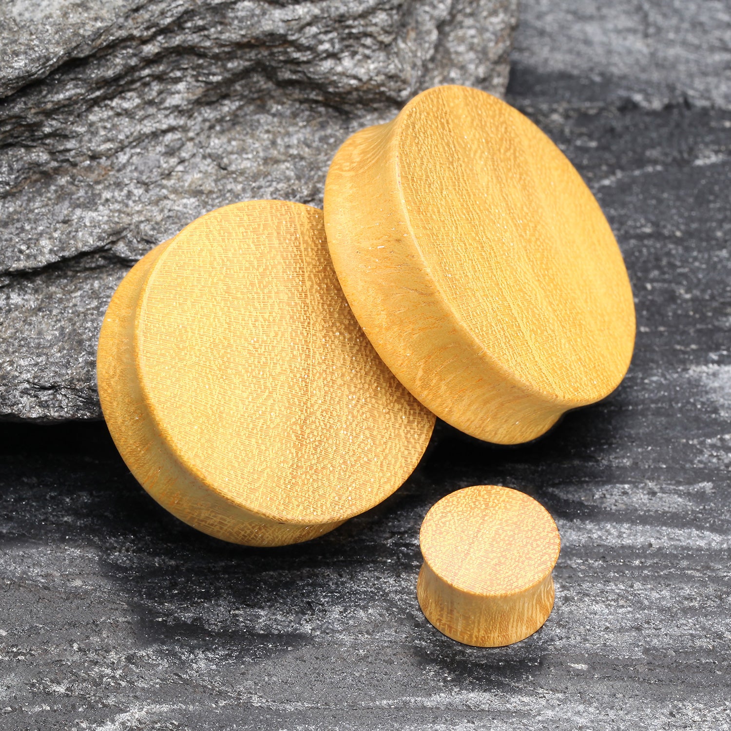 A Pair of Jackfruit Wood Double Flared Plug - Image 2
