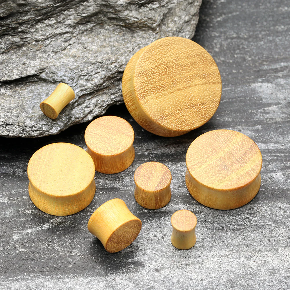 A Pair of Jackfruit Wood Double Flared Plug - Image 3