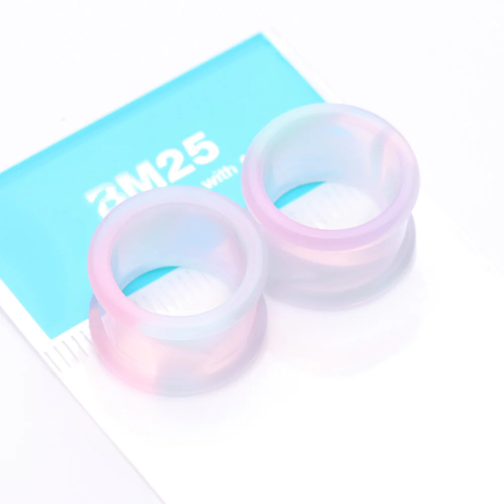 A Pair of Milky Way Camo Flexible Silicone Double Flared Tunnel Plug - Image 4