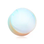 A Pair of Moonstone Opalite Stone Double Flared Ear Gauge Plug