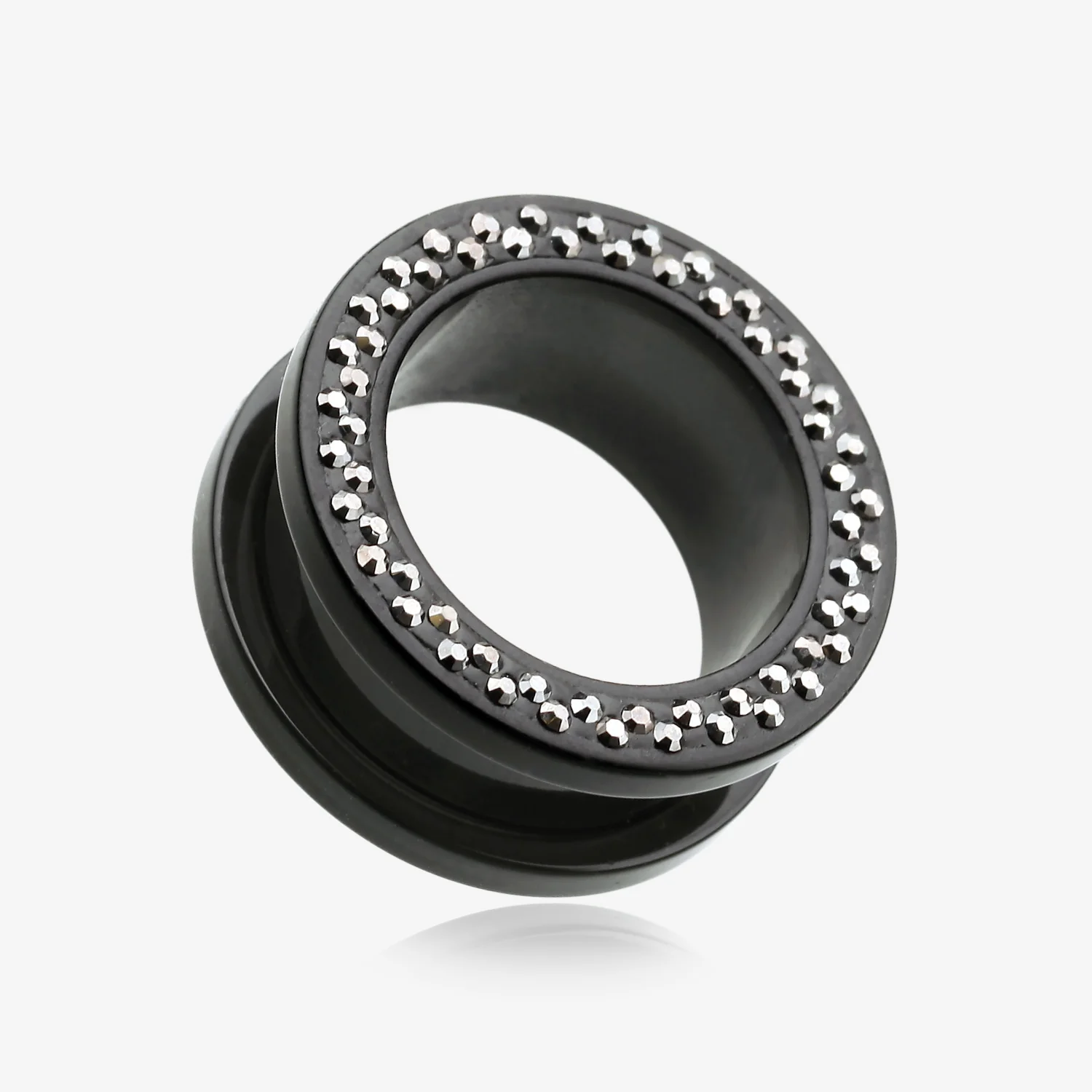 A Pair of Multi-Gem Sparkle Acrylic Flesh Tunnel Ear Gauge Plug