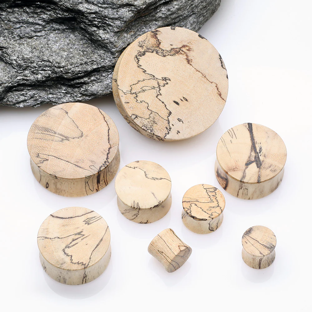 A Pair of Old Tamarind Wood Double Flared Plug - Image 3