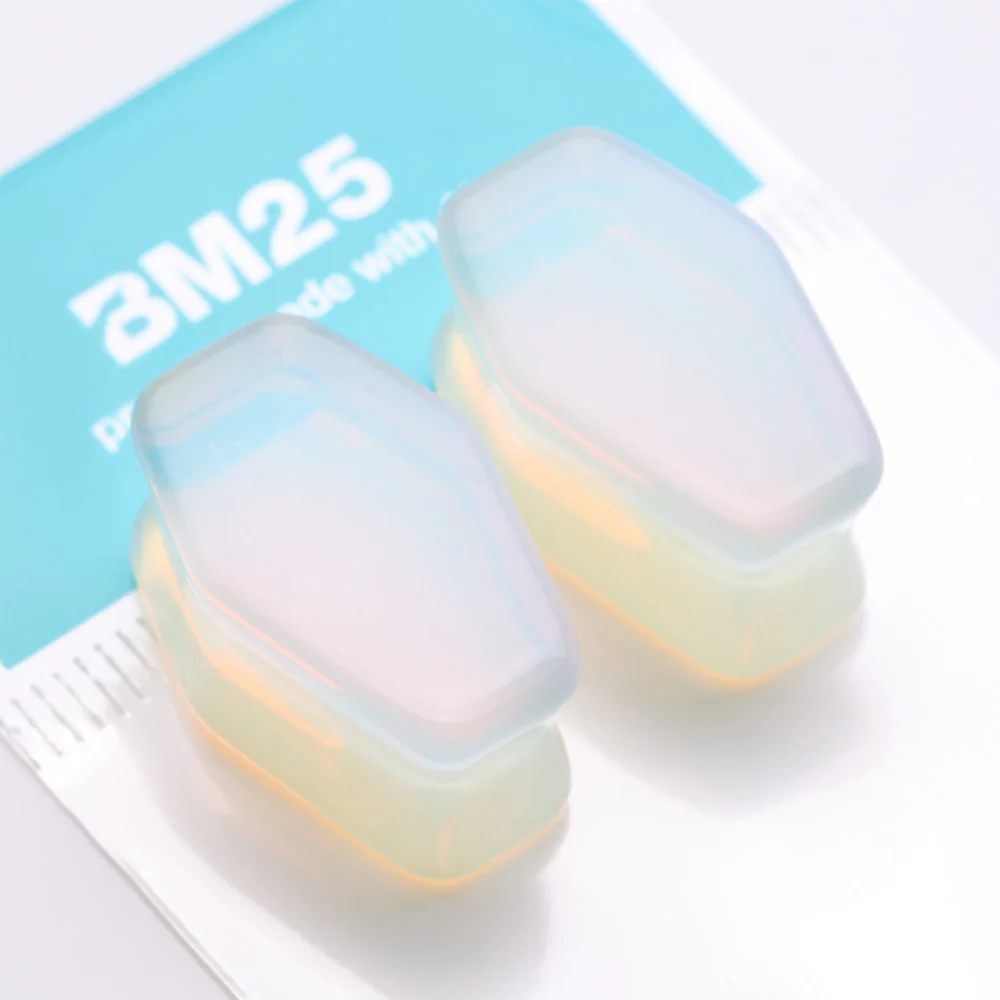 A Pair of Opalite Stone Casket Double Flared Plug - Image 4