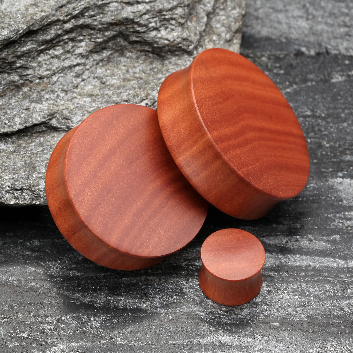 A Pair of Sabo Wood Double Flared Plug - Image 2