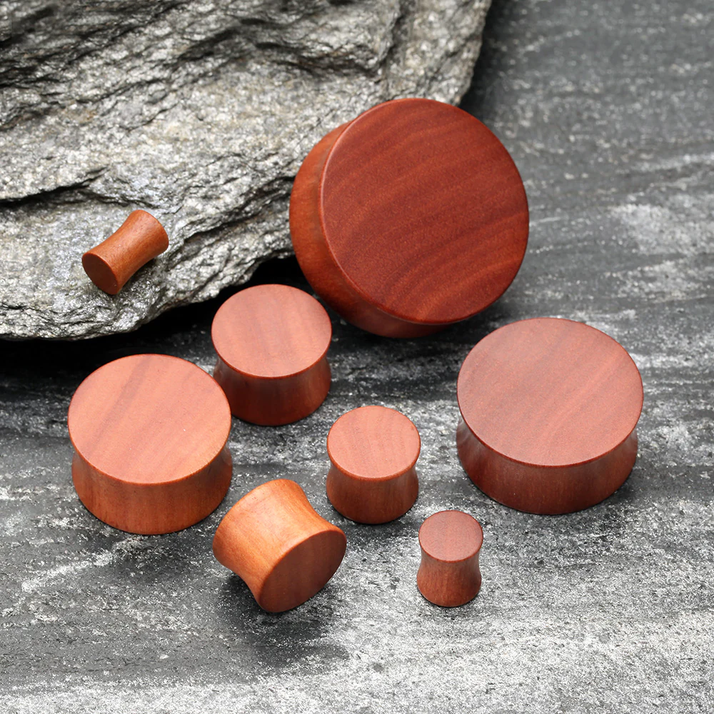 A Pair of Sabo Wood Double Flared Plug - Image 3