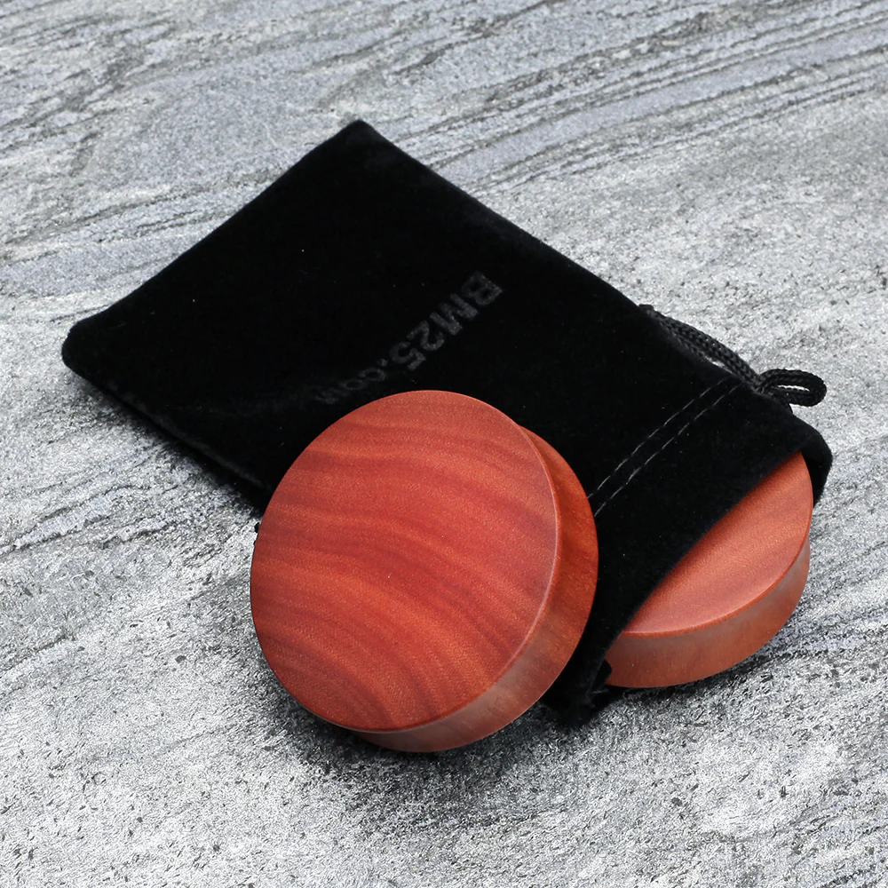 A Pair of Sabo Wood Double Flared Plug - Image 5