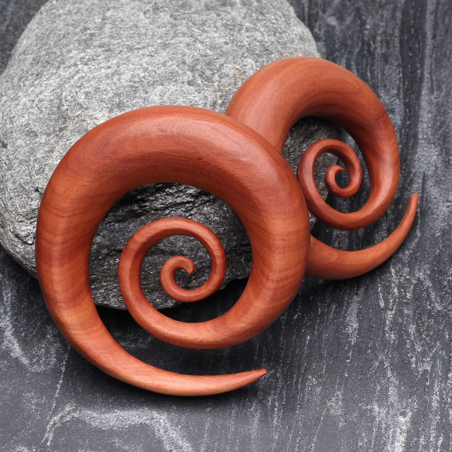 A Pair of Sabo Wood Super Spiral Hanger Plug - Image 2