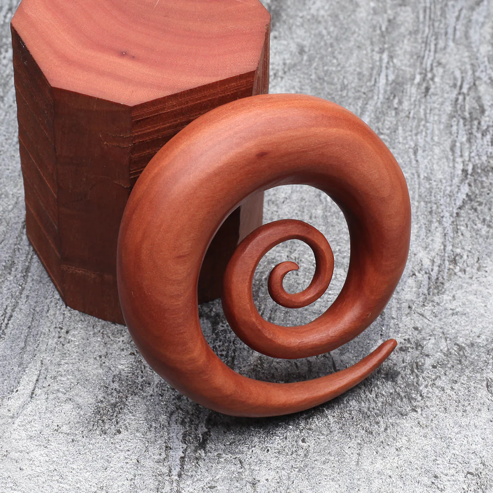 A Pair of Sabo Wood Super Spiral Hanger Plug - Image 4