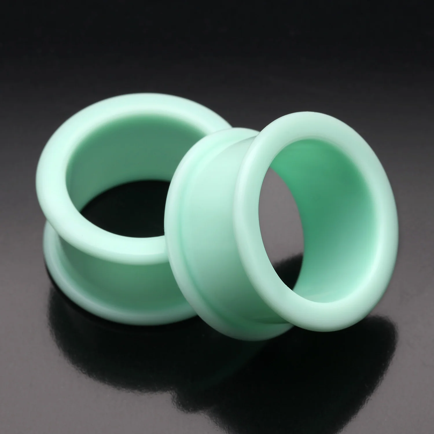 A Pair Of Soft Pastel Silicone Double Flared Tunnel Plug - Image 2