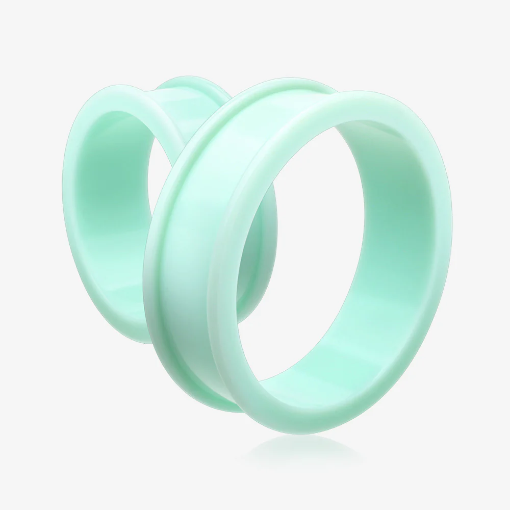 A Pair Of Soft Pastel Silicone Double Flared Tunnel Plug - Image 6