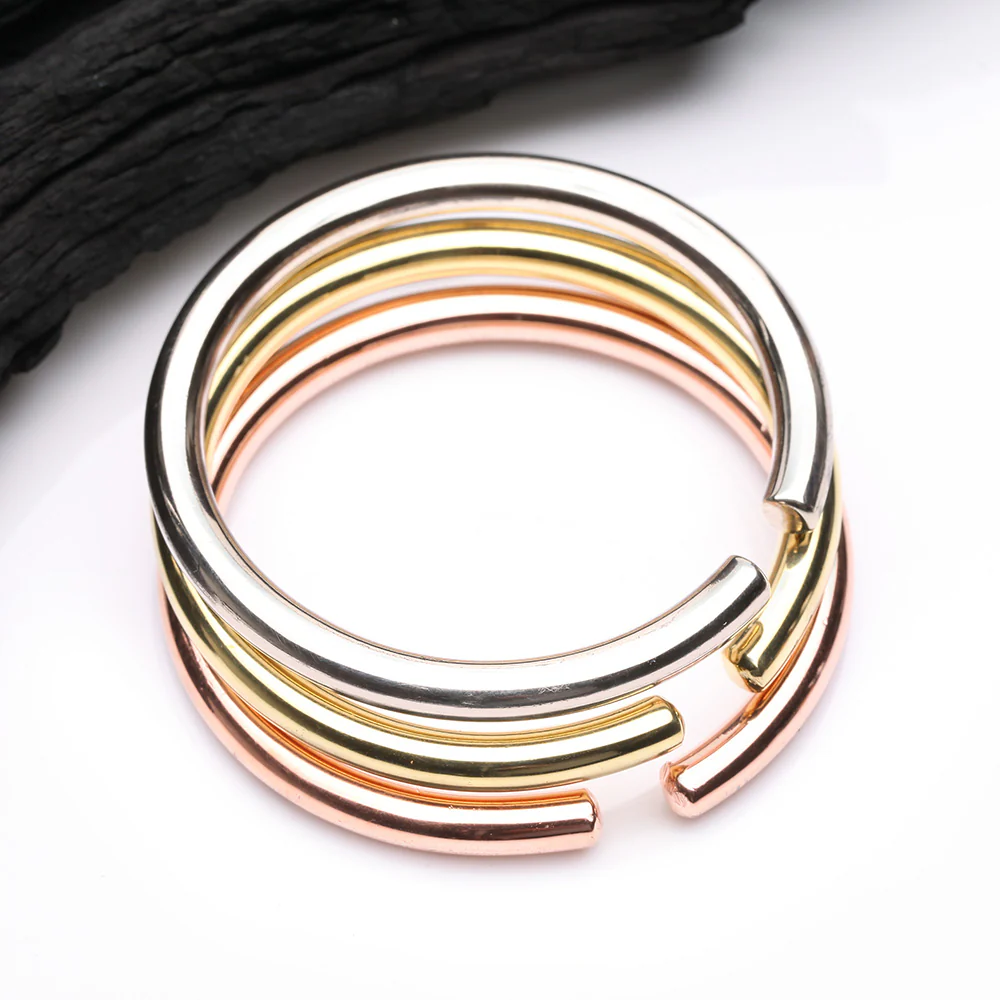 A Pair of Solid Copper Hoop Ear Weight Hanger - Image 4