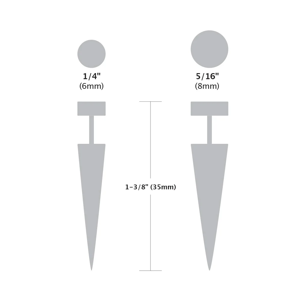 A Pair of Solid UV Acrylic Faux Taper Earring - Image 4